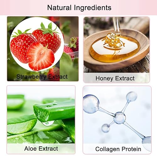 Miniatura 2 de Bálsamo labial con bálsamo de abeja, mascarilla exfoliante de propóleos de fresa, hidratante y prevención para labios secos y agrietados, exfoliante