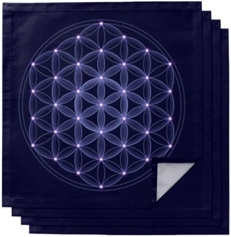 Flower of Life Kitchen Napkin Table Napkins Dinner for Wedding Banquet Party Decoration