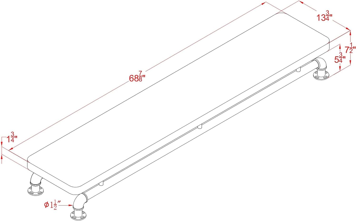 Furniture of America Cyprinus Industrial Metal TV Bridge in Antique Black