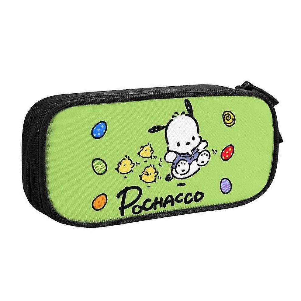 Color Sanrio Pochacco Pencil Case, Multipurpose Pencase,Large Capacity Durable Stationery Bag Organizer School Office Supplies