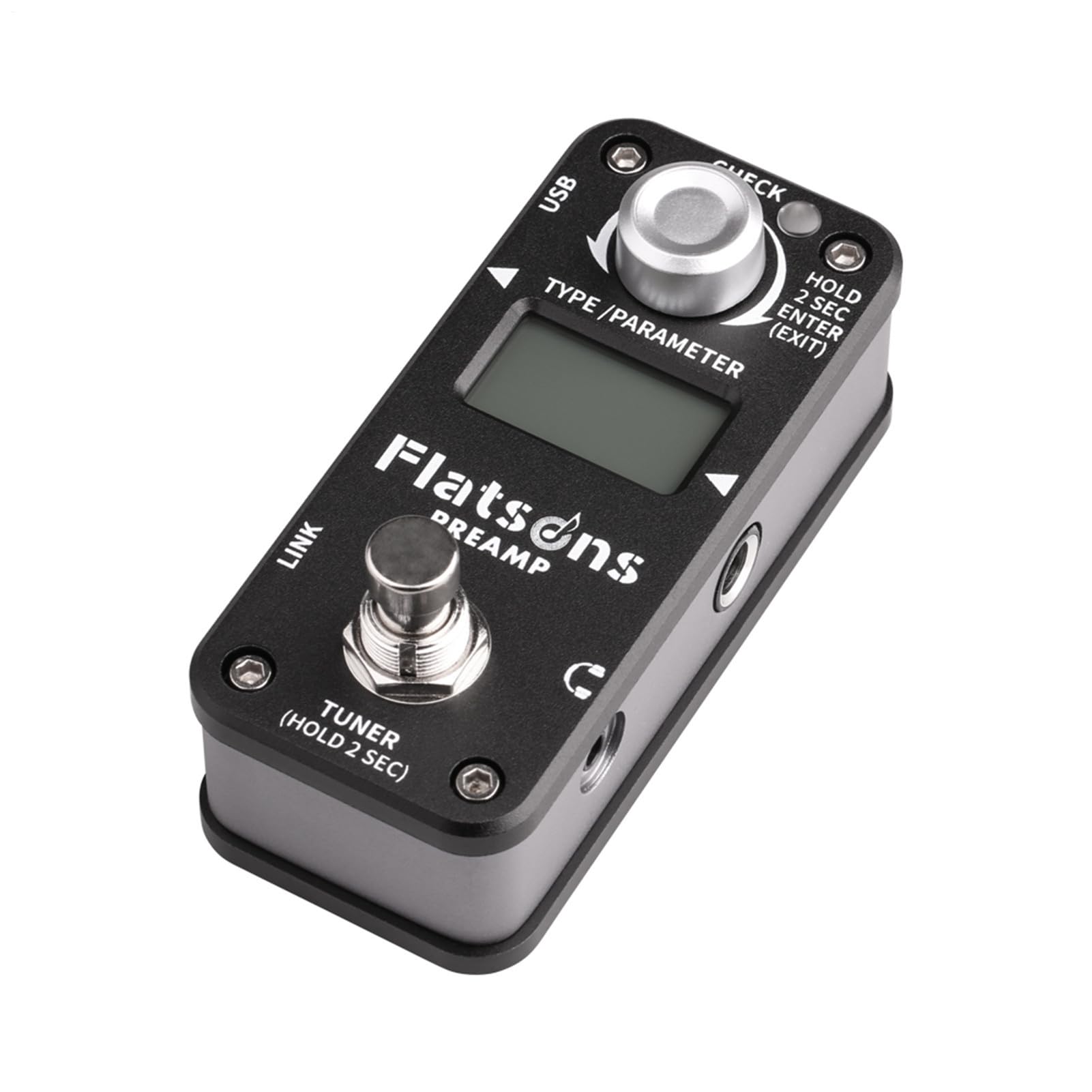 Pedali per chitarra Distortion - Pedale compressore | Lega di alluminio | Distortionn Peddal, ricarica USB per Reverb Hall Spring Room | Pedale analogico per chitarra con indicatore LED