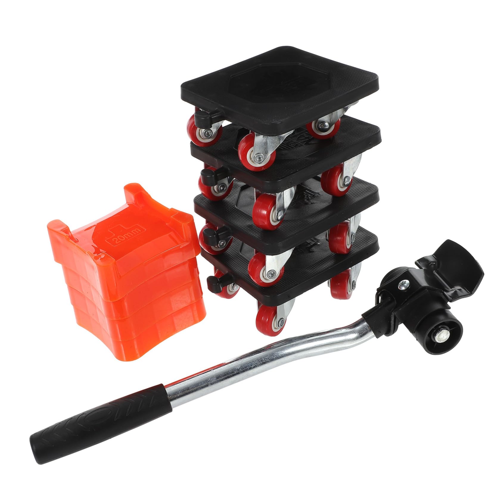 Kit para mover muebles y carga pesada de 500kg, ruedas seguras para madera y concreto 8