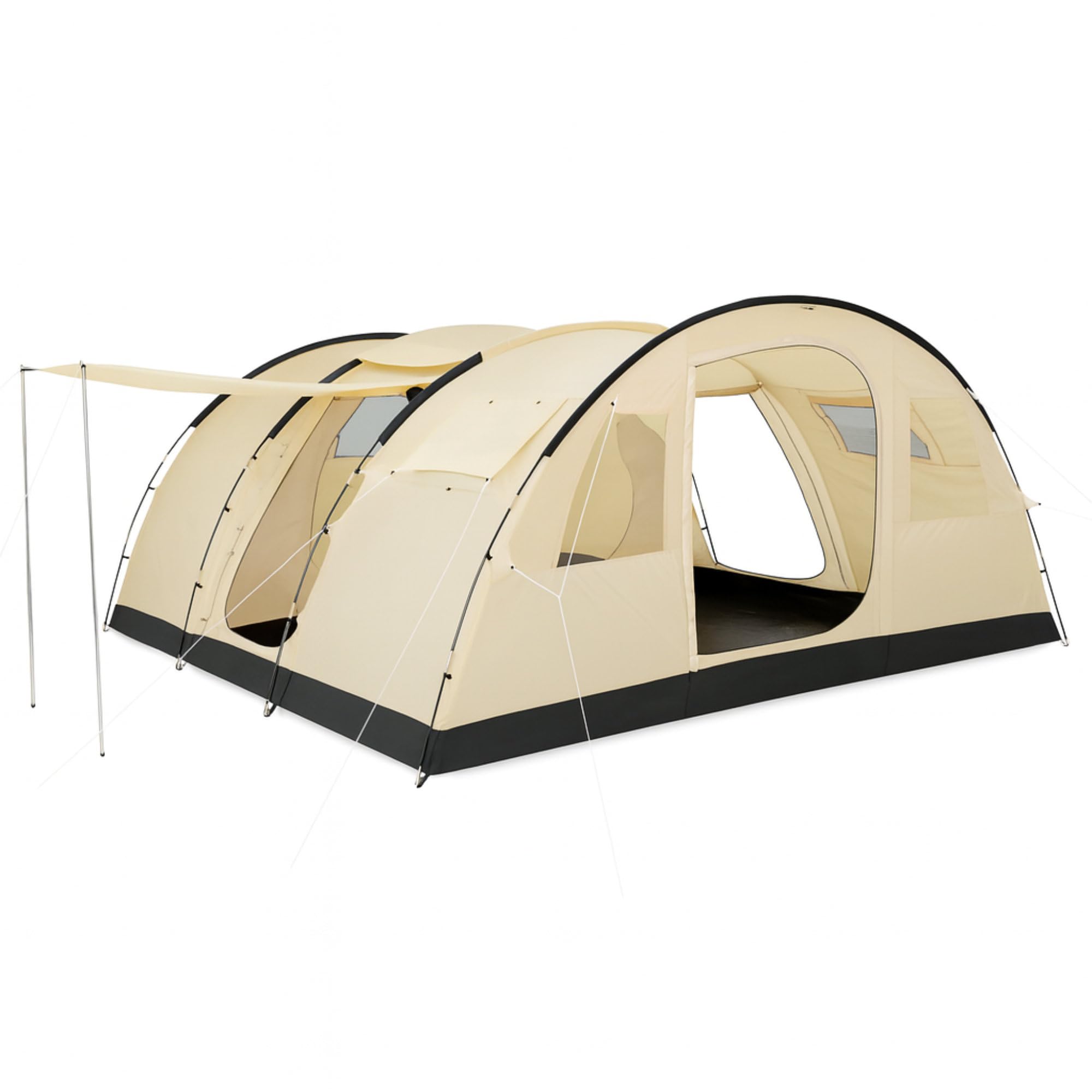 CampFeuer tunnel tent for 6 persons "Caza" | Tunnel tents with awning | Windproof, Waterproof, Ultralight | Camping tent with mosquito net | Tents for camping, outdoor, beach and hiking incl. pegs and bag