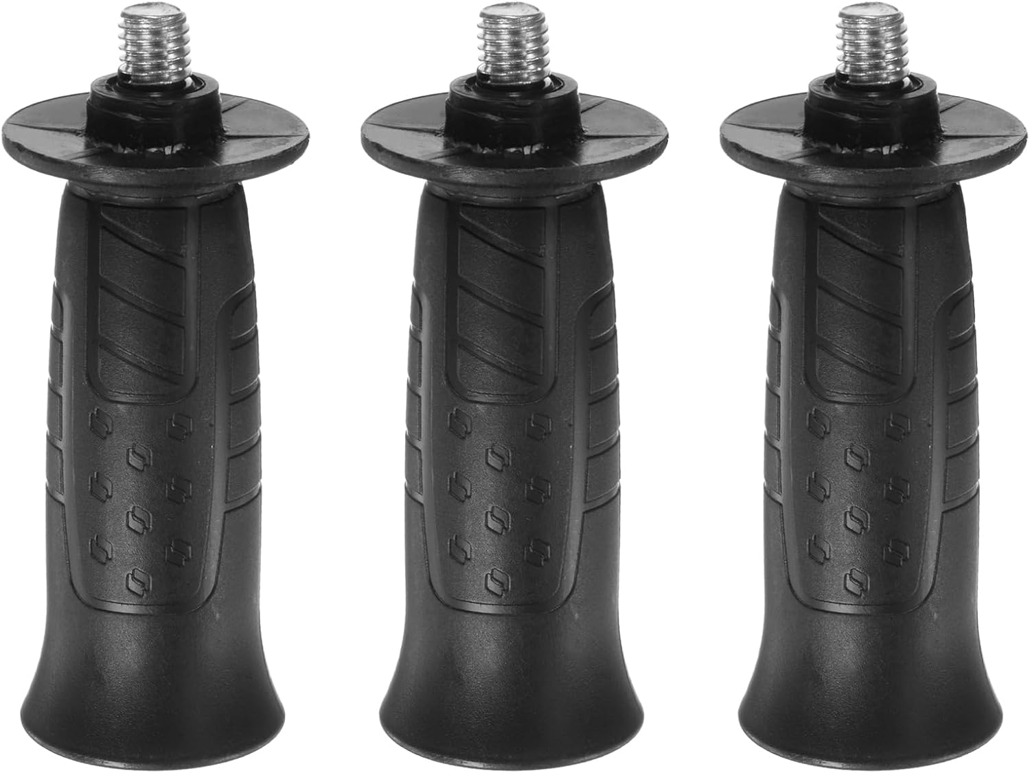 HARFINGTON 3pcs Angle Grinder Side Handle 8mm Thread 135mm Length Plastic Non-Slip Angle Grinder Handle Replacement Auxiliary Sander Handle Tool