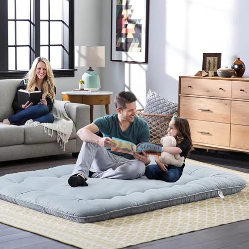 Natsukage Colchón de futón grueso para adultos, adecuado para campamento, viajes por carretera, habitación de invitados, colchón de futón japonés,