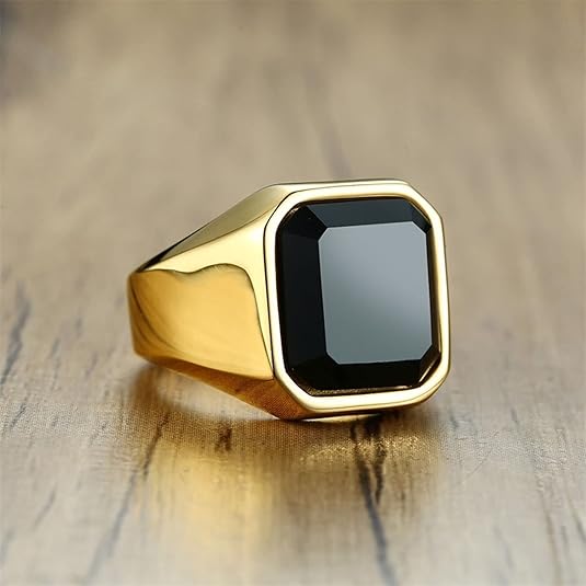 Beydodo Gepersonaliseerde ringen voor mannen en vrouwen, roestvrijstalen paar ringen set maat L 1/2 tot Z 1/2 8mm zwarte ring inleghout, Geen edelsteen