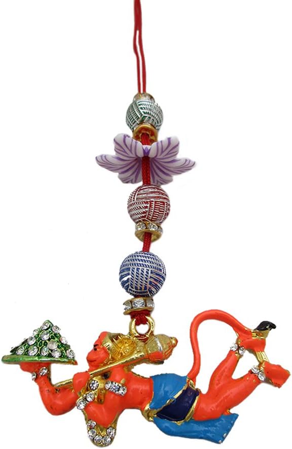 Universal Icons Hanuman Idol With Kailash Parvat For Car Rear Mirror