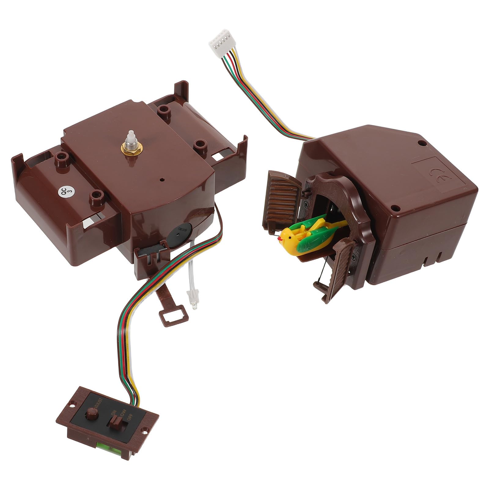 ibasenice Quarz Uhrwerk Ersatzteil für Kuckucksuhr mit Dekorativer Funktion Kunststoff und Metall Präzise Zeitmessung Geeignet für Wohnzimmer und Büros