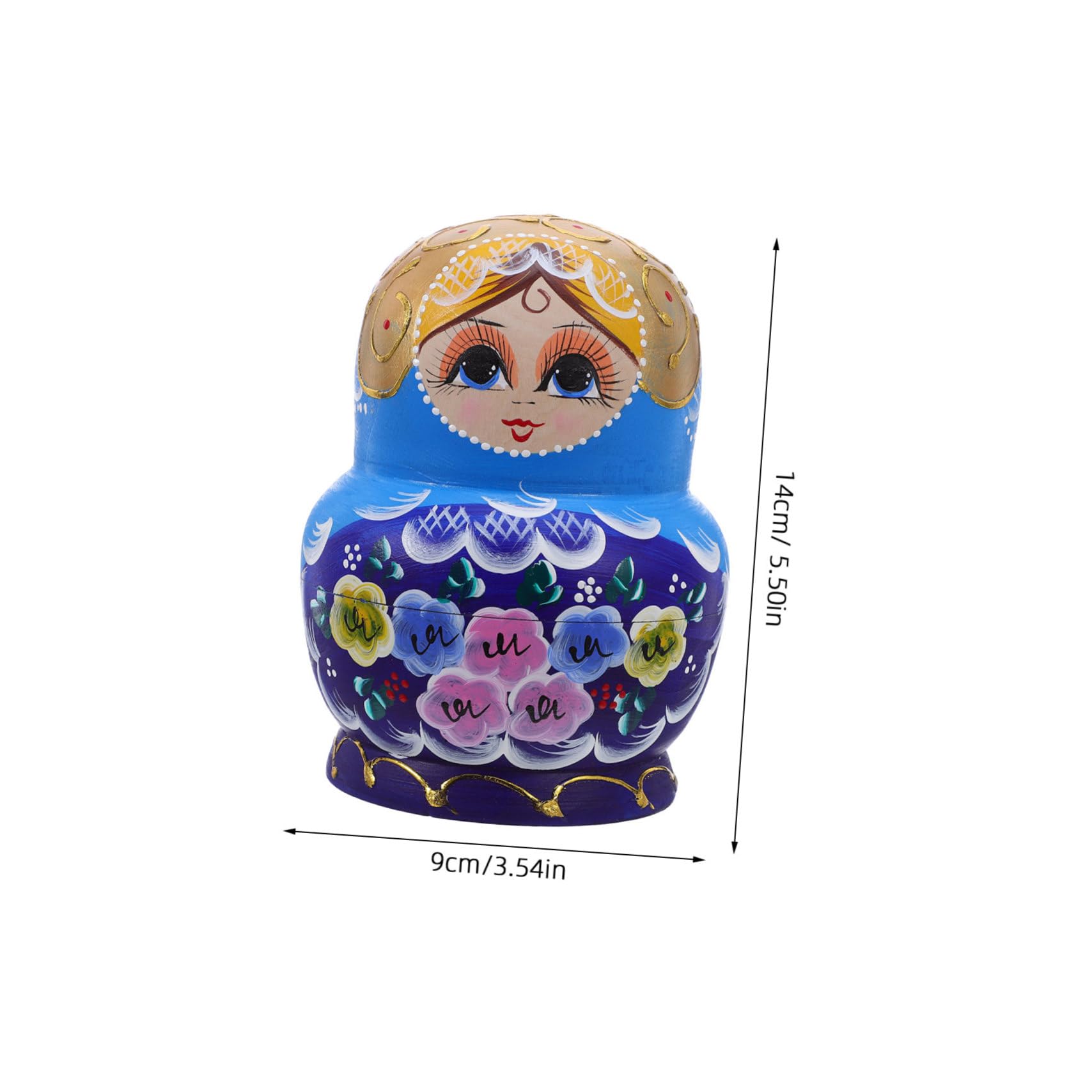 UPKOCH Teiliges Matroschka-Puppen aus Holz Handbemalt mit Traditionellen Floralen Mustern Stabile Russische Stapelpuppe für Sammler Dekorative Wohnkultur Geschenk für Feste