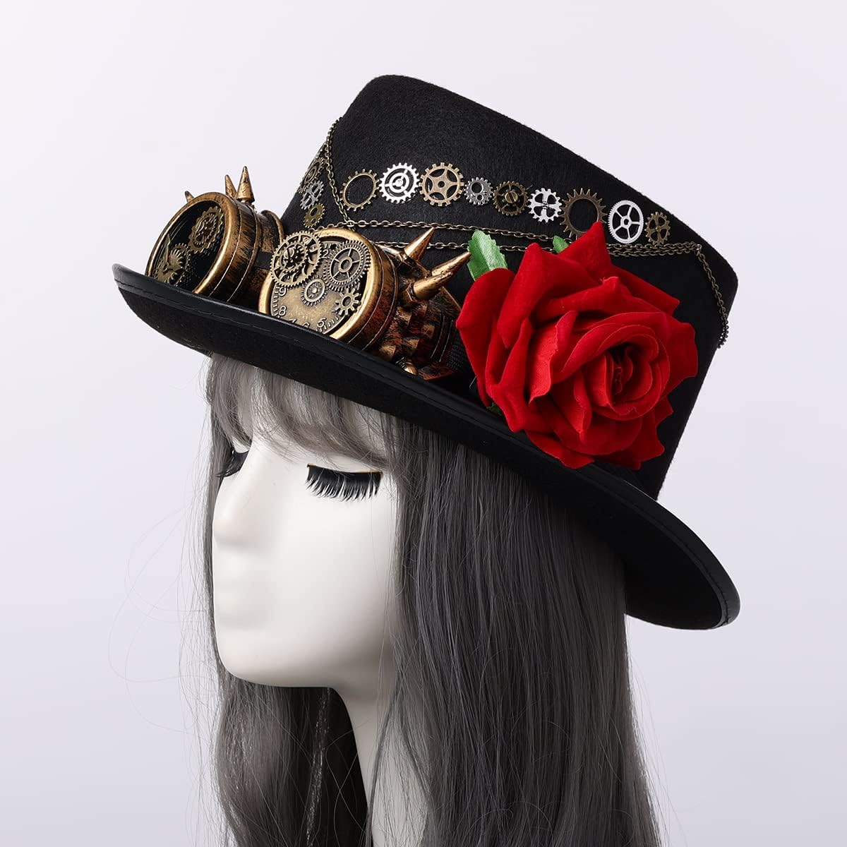 BLESSUME Unisex Steampunk Top Hats Goggles Gears Costume Accessory(Various Claasic Styles)