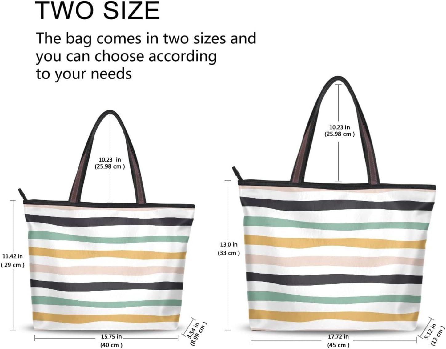 Tote Bag For Women Shoulder Bag for School Handbags for Beach Work Travel Large Tote Bag with Zipper