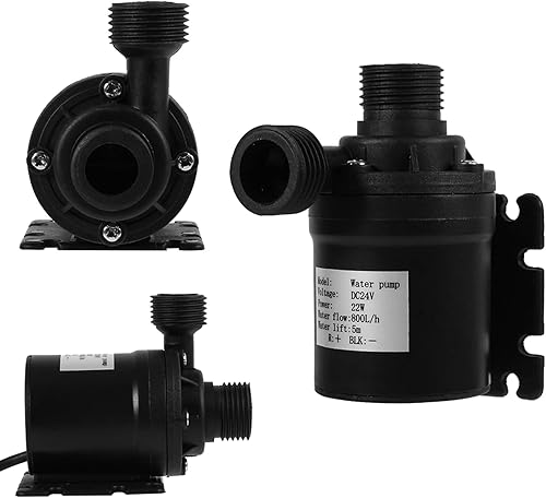 Miniatura 7 de Bomba de agua sumergible, DC 24V 22W G 0.5 pulgadas de bajo ruido bomba de circulación de agua caliente bomba centrífuga sin escobillas para tanque