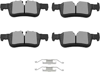 SCITOO D1762-8993 Disc Brake Pads Set Rear Semi-Metal Brake Pads w/Hardware
