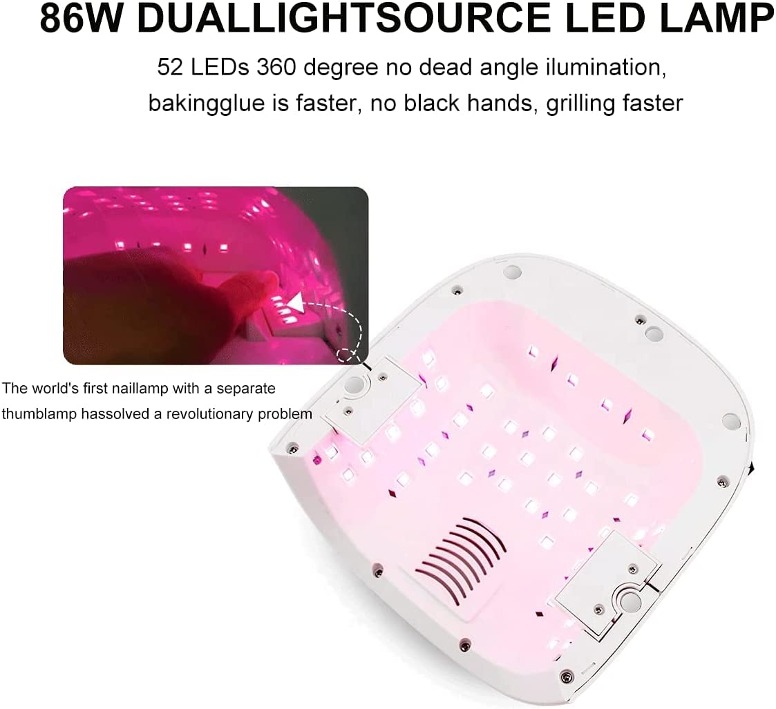 Lámpara de uñas Secador de uñas Lámpara de uñas LED UV inalámbrica, lámpara de curado recargable con batería de 18000 mAh, luz UV rápida profesional con 4 sensores automáticos de ajuste de temporizado