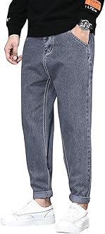 Ben MartinMen's Tapered Fit Mid Rise Casual Stretchable Denim Carrot Jeans_1