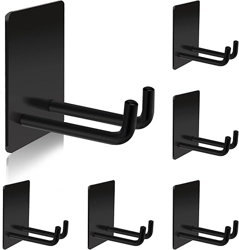 Miniatura 12 de Ganchos adhesivos de alta resistencia, gancho de pared autoadhesivo de acero inoxidable largo, perchas adhesivas para toallas para cocina y baño