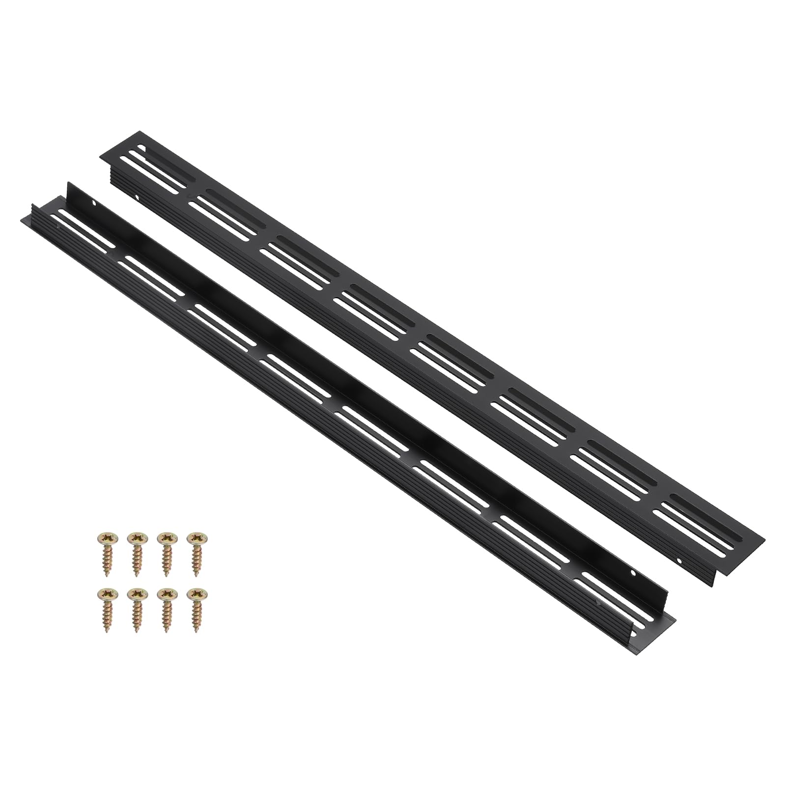 Grille d'aération en aluminium noir au design épuré pour architecture