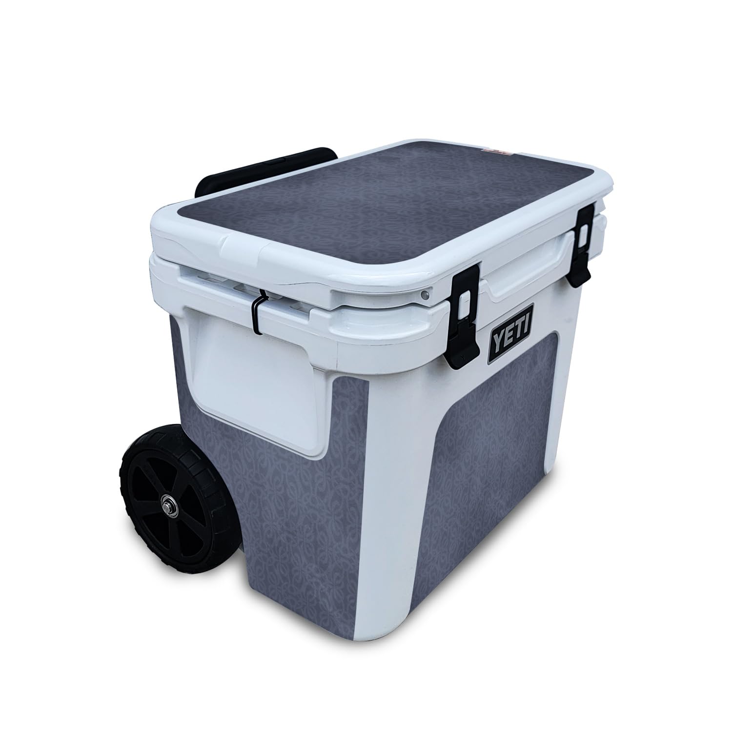 Skin Compatible with Yeti Roadie 32 Wheeled Cooler - Charcoal Lattice - Premium 3M Vinyl Protective Wrap Decal Cover - Easy to Apply | Crafted in The USA by MightySkins