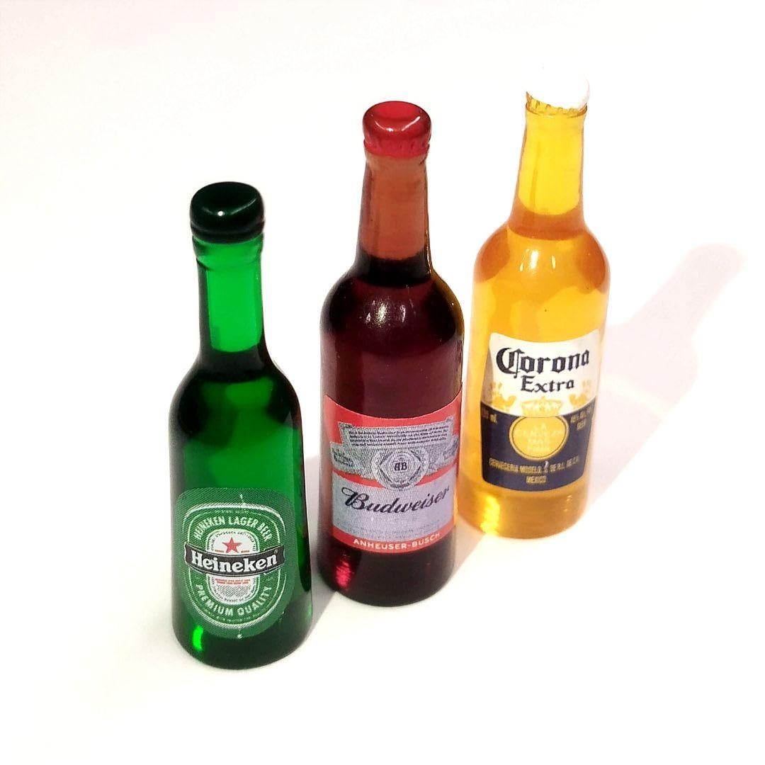 Amazon.co.jp: ミニチュア ボトル ビール 3本セット バドワイザー