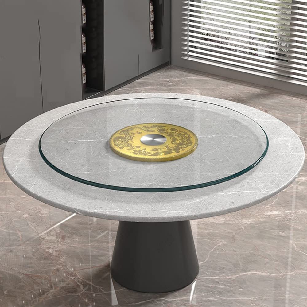 FREAZE 100cm Pesante Vassoio Girevole Lazy Susan Piatto Rotante per Cucina, Trasparente Vetro Piatto da Portata con Bearing Silenzioso, Vassoio da Servizio (Size : 60cm/24in)