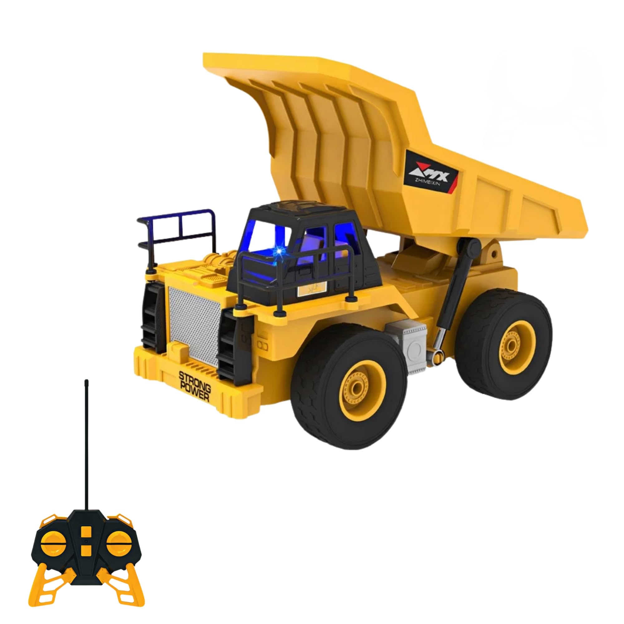Uzaktan Kumandalı 40 MHz Tam Fonksiyonlu Rc İş Araçları Led Işıklı Kepçeleri, Damperi ve Vinç Hareketlidir (Kule Vinç-Kepçe-Bulldozer-Kamyon) (Kamyon)