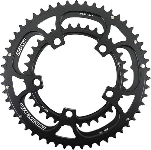 Miniatura 19 de DJC Plato para bicicleta de carretera 110BCD doble plato 5 brazos redondo ovalado 2X 50T 34T 35T 53T 39T 52T 36T Gravel para Sram Red Rival S350