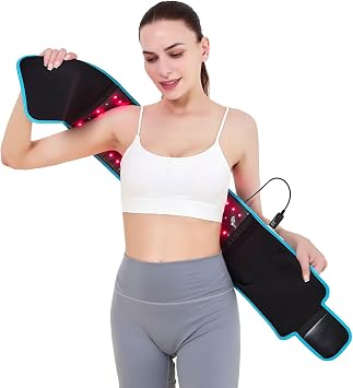 Red Light Therapy Belt Near Infrared Light Therapy for Body Weight Loss lipo Belt at Home Contour Light Machine 660nm 850nm for Pain Relief, Sleep, Skin Health, Anti-Aging, Energy, Recovery