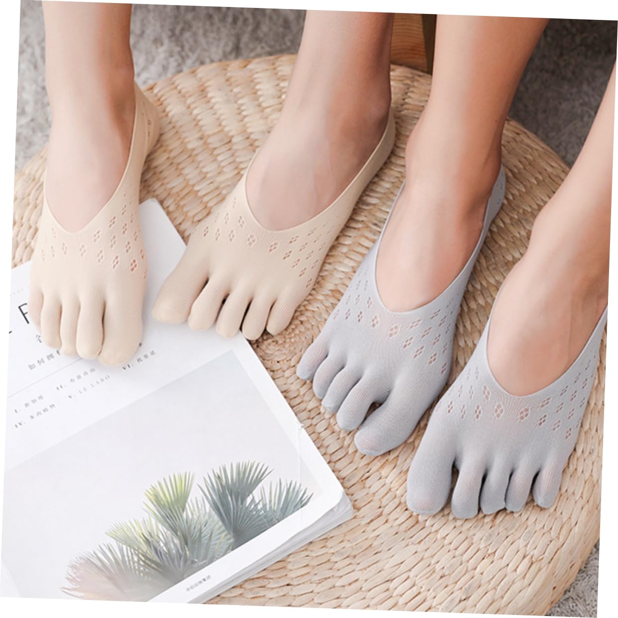 GALPADA Toe Separator Socks Women Toe Topper Socks for Blisters for Women Elastic Fit