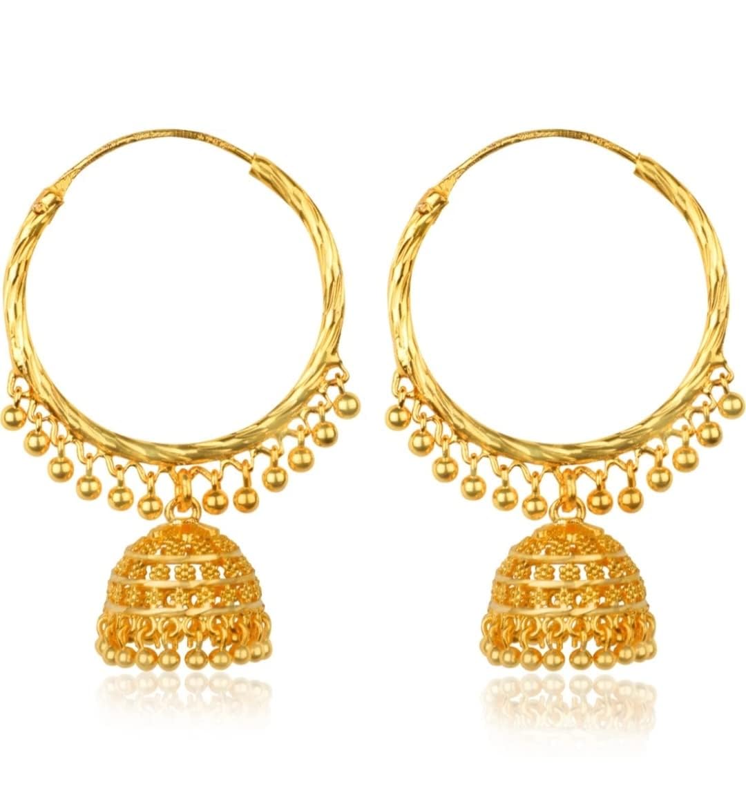 Arch Fashions Bali Earrings for Women | Gold hoops earrings for women | One Gram Gold Earrings | Traditional Style with Elegant Peacock Design | Long Earring Peacock Jhumki (B0BB6TV35D) Amazon Price History, Amazon Price Tracker