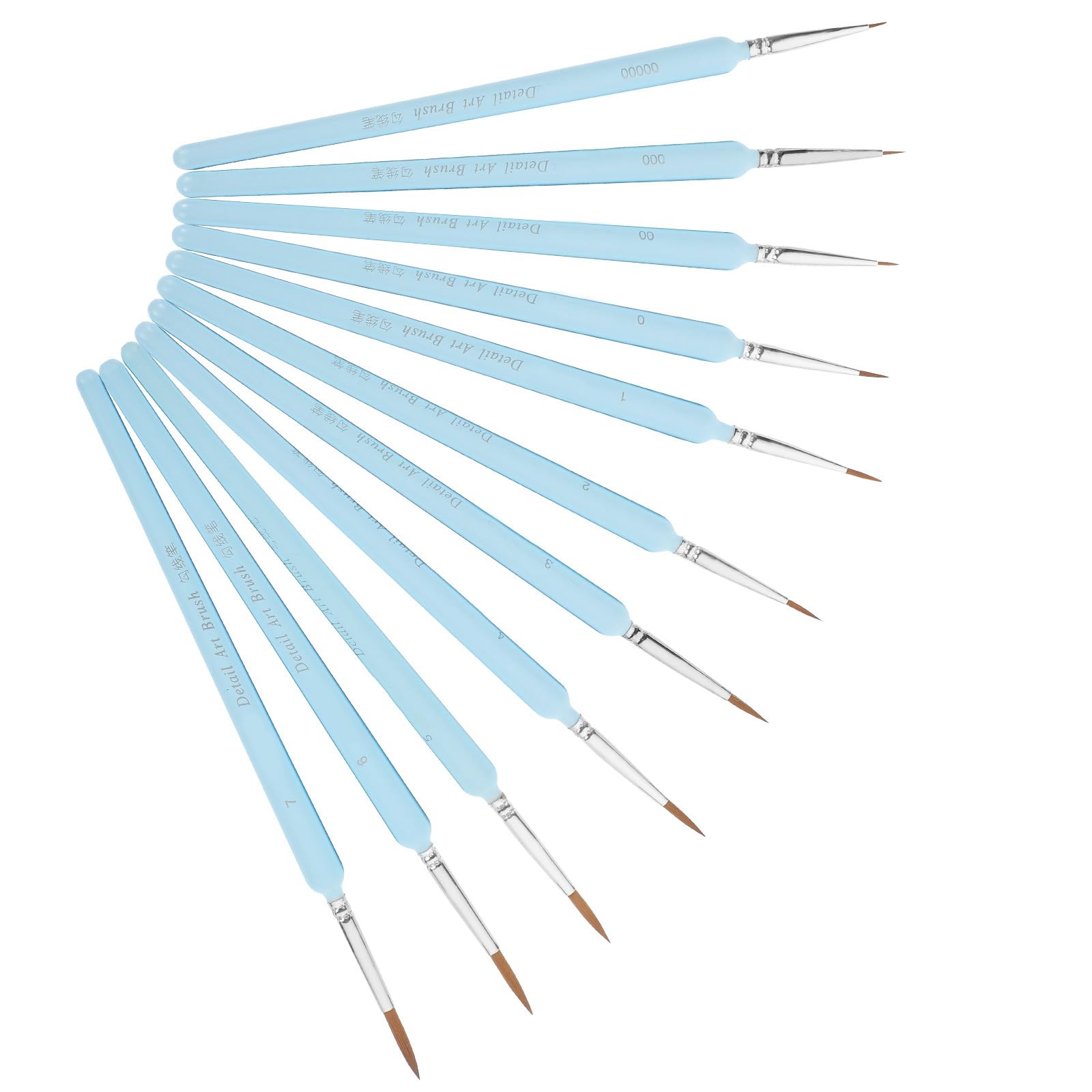 SEWACC 55 Pièces Stylo à Dessin Peinture Miniature Pinceaux Fins Pour La Peinture Acrylique Outil De Peinture Pinceau De Peinture De Détail Pinceau De Détail Miniature Le Fer Sky-blue