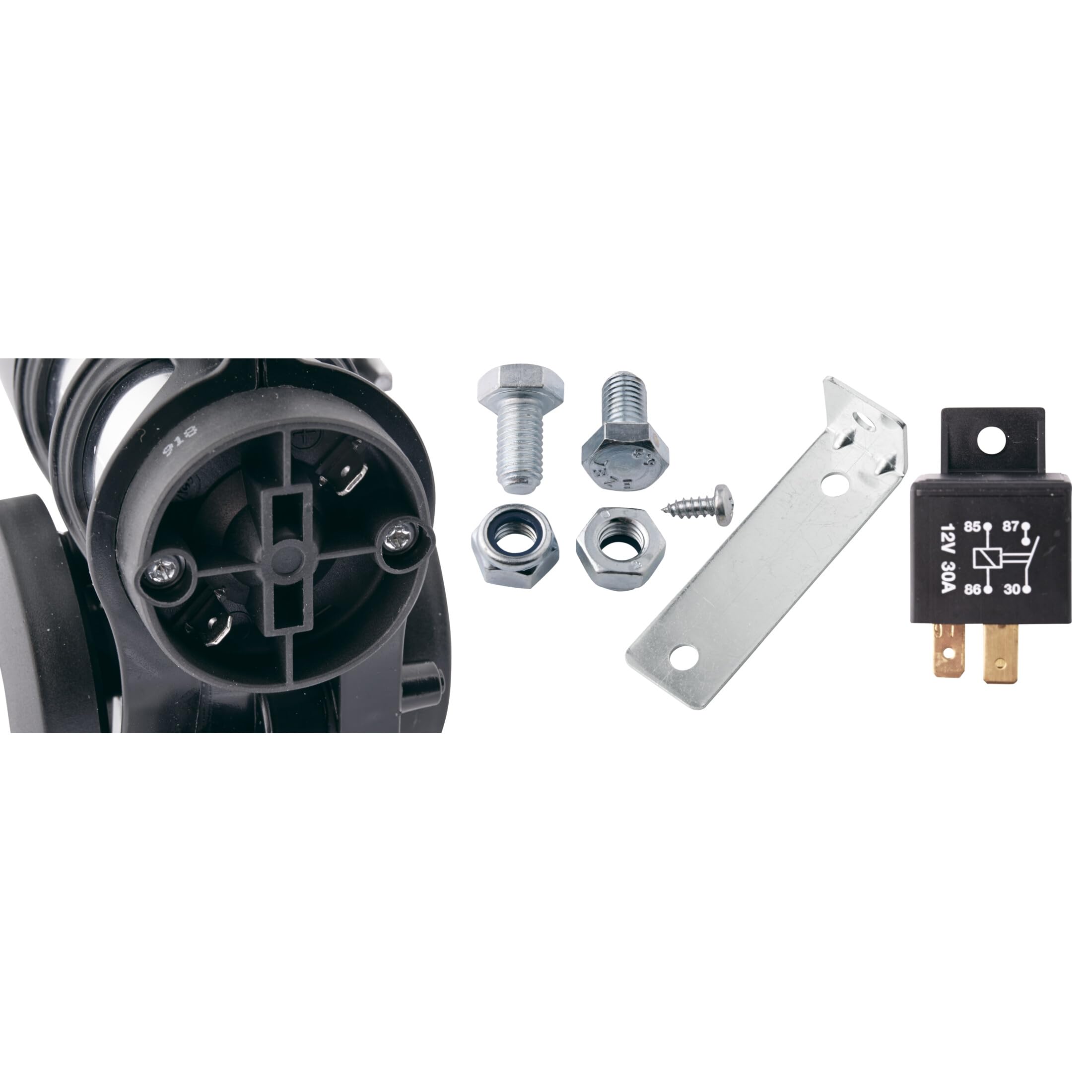 HELLA Clacson CA26,12V,115dB(A),Gamma frequenze,520/660Hz,Tono alto,elettrico-pneumatico,Colore alloggiamento/sede,nero,Quantità,1,3PB 013 410-081