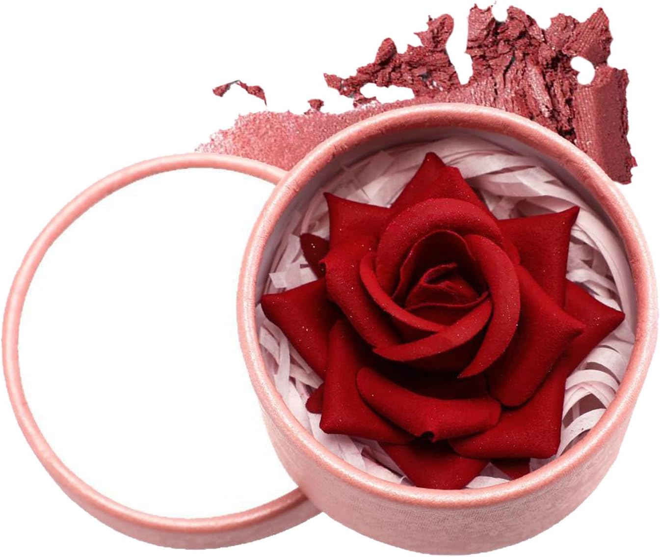 Face Blushes – Long-Lasting Blush,3D Rose Petal Long-Lasting Lightweight Buildable Rouge Blusher for Cheek Women Girls Parties Gathering Events