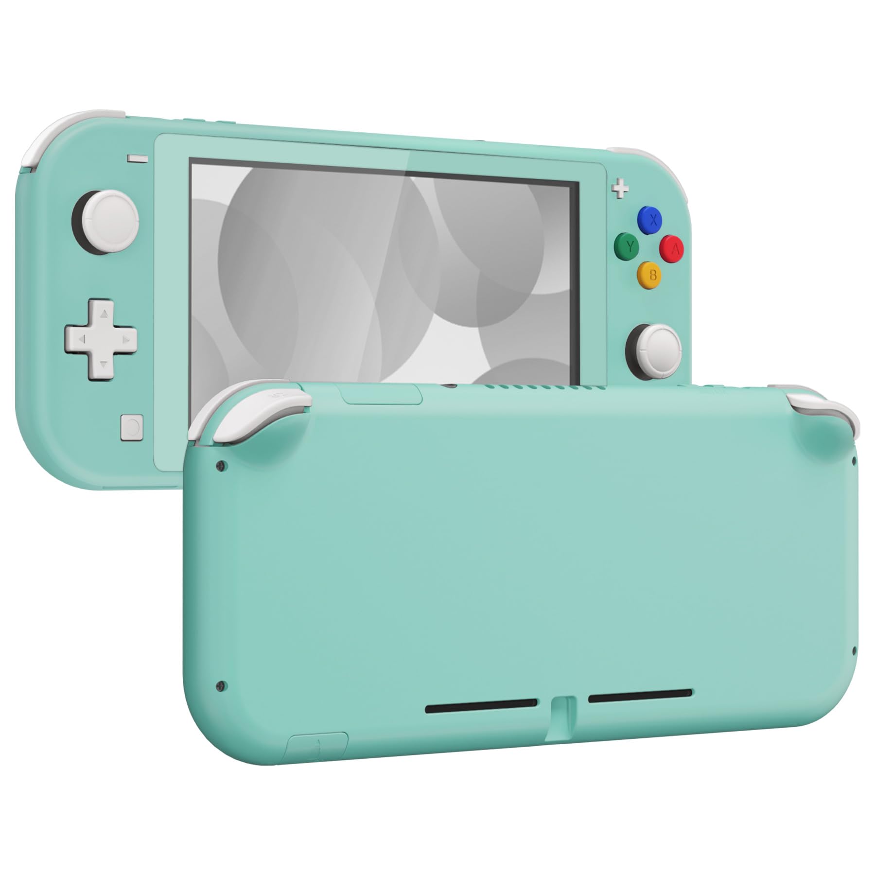 eXtremeRate Misty Green DIY Replacement Shell for Nintendo Switch Lite, NSL Handheld Controller Housing w/Screen Protector, Custom Case Cover for Nintendo Switch Lite
