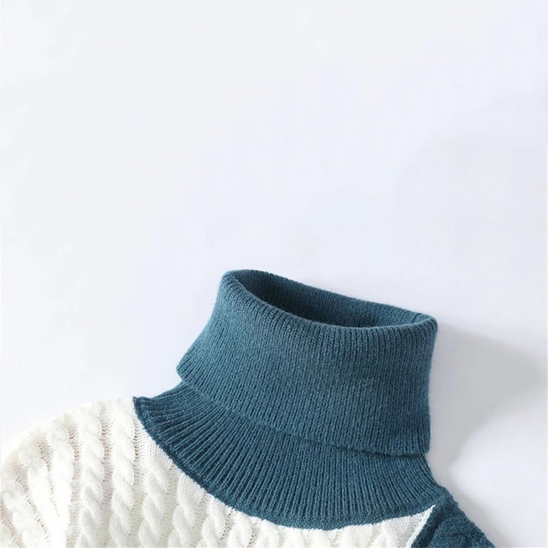 REHJJDFD Suéter de cuello alto para hombre de invierno para hombre, suéteres de punto casuales de manga larga