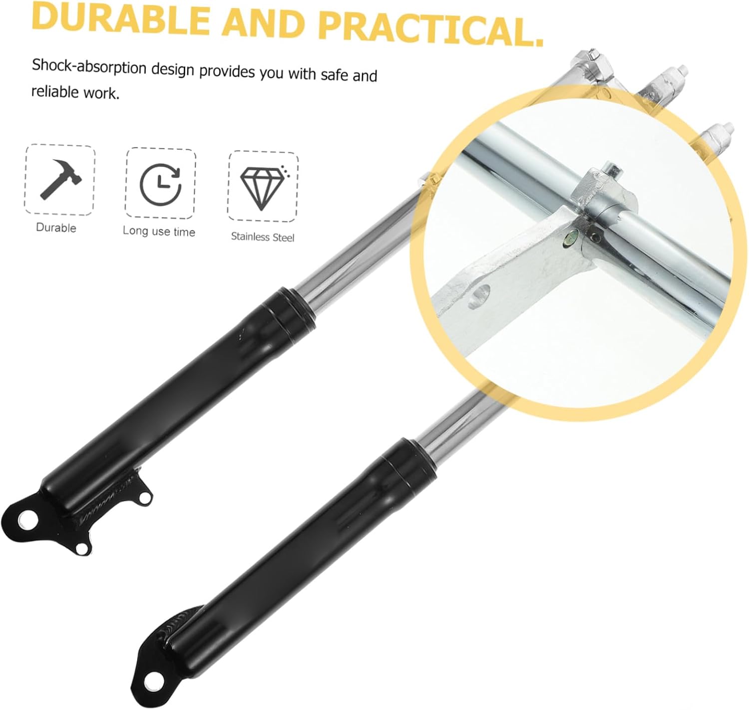 Mini Dirt Bike Front Fork Suspension Shock Absorption Assembly Off-road Motorcycle Replacement Part Easy Install Front Fork Shocks for Dirt Bike Supplies