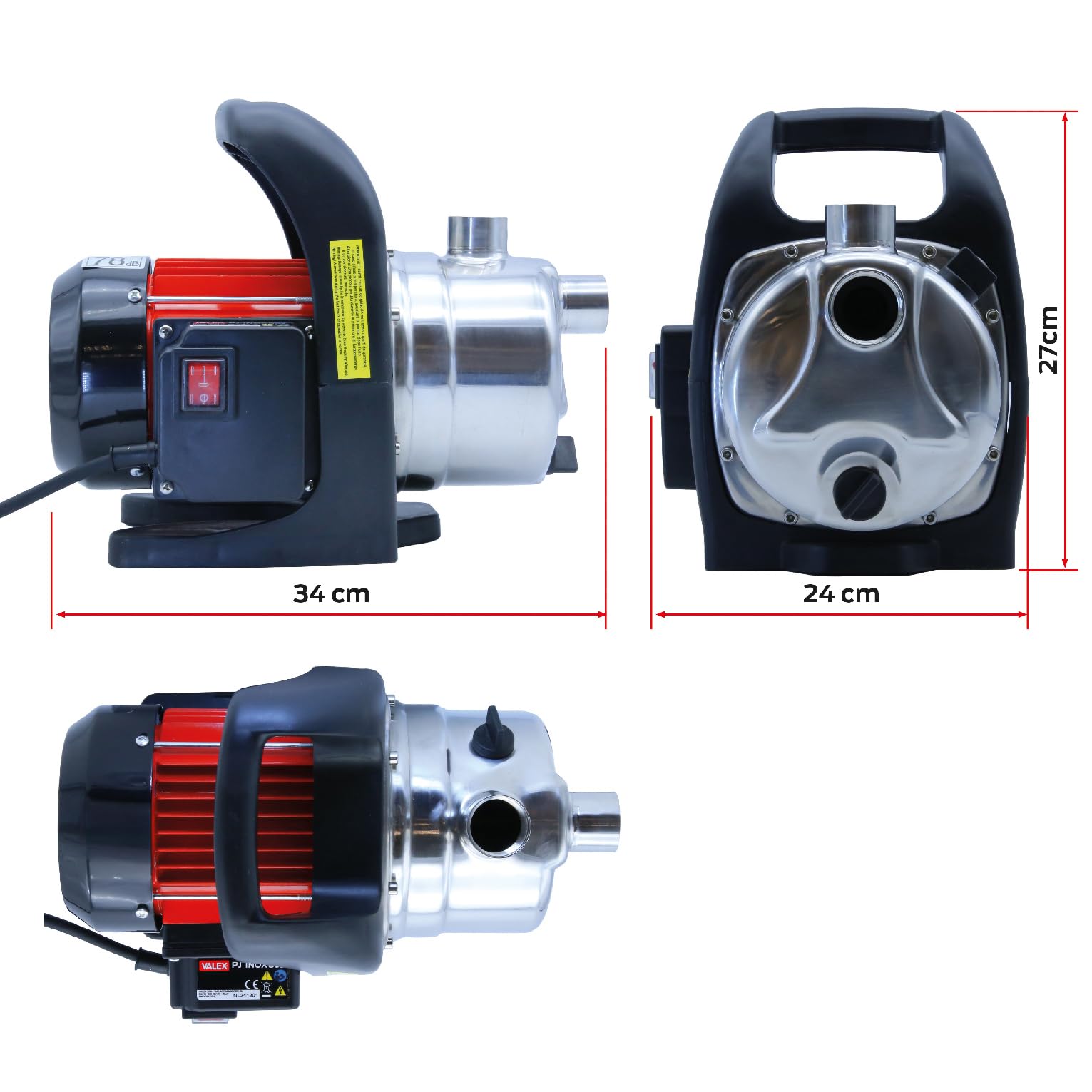 Valex Elettropompa Autoadescante Acque Chiare JET PJ-INOX1202