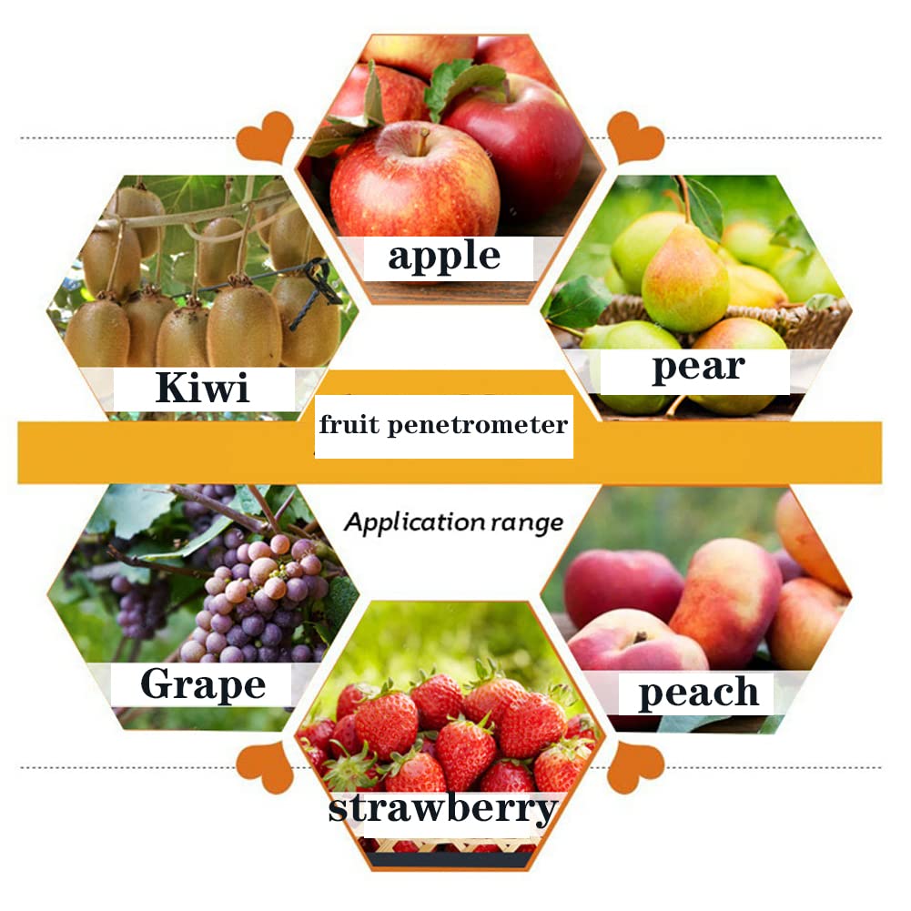 Härteprüfer, GY‑03 Obst Penetrometer Farm Fruit Penetrometer Härteprüfer mit 2 Messköpfen zur Prüfung der Härte der Früchte