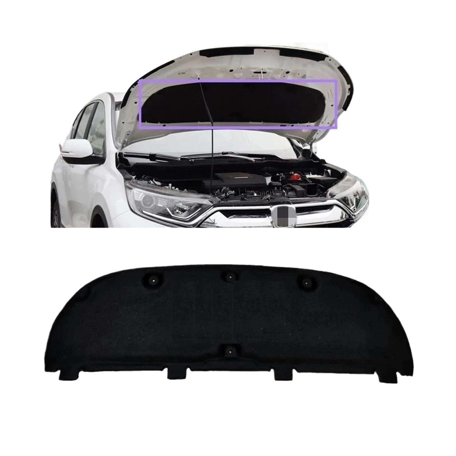 Wuqqxxqcm Brown 2017-2020 Heat Sound Insulation Cotton Pad Compatible For Honda Crv Cr-V 2017 2018 2019 2020 Accessories Soundproof Cover Firewall Mat