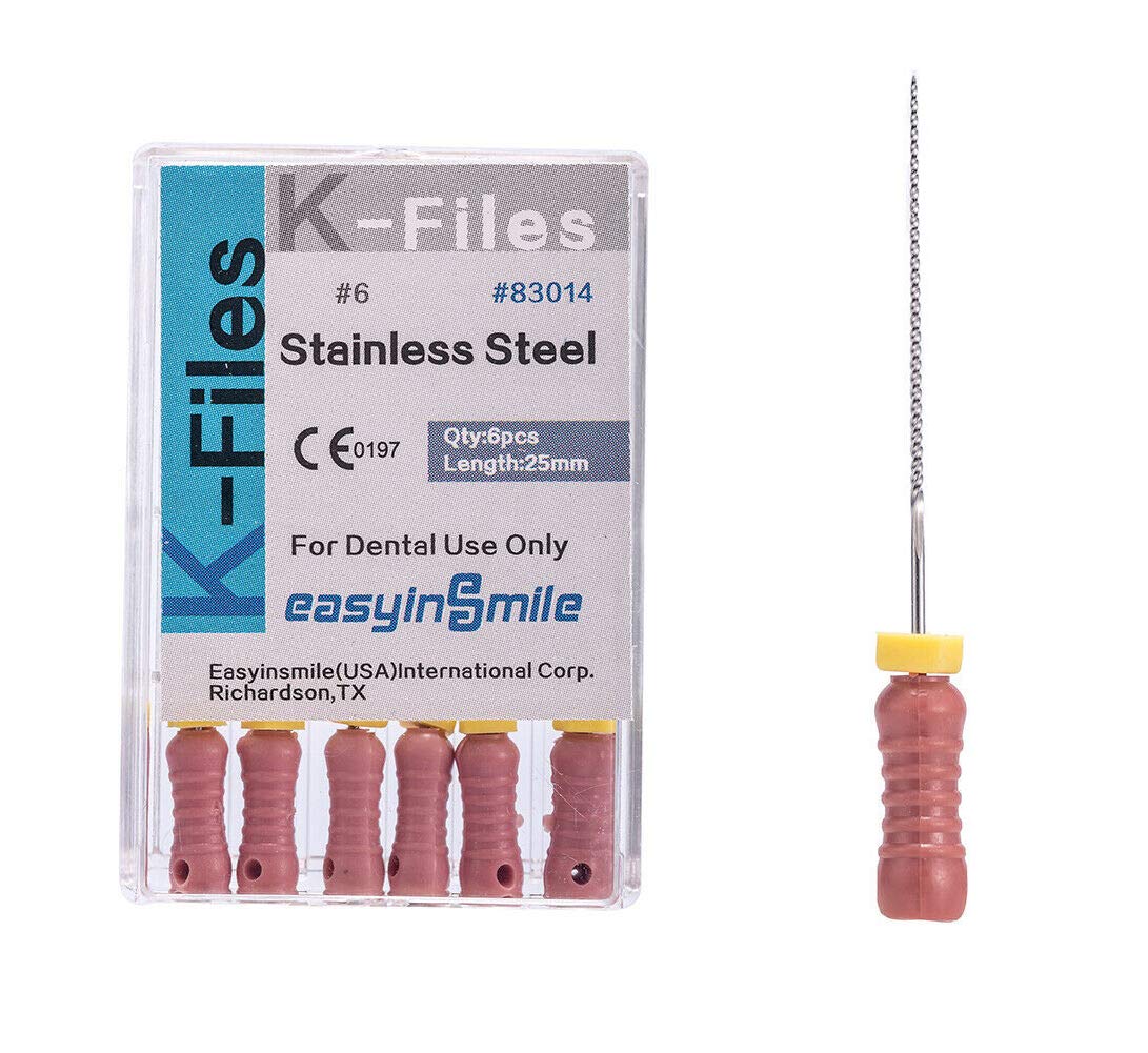 Easyinsmile Dental Endo Root Canal Hand Use File KFILES Stainless Steel 25MM 1 Pack