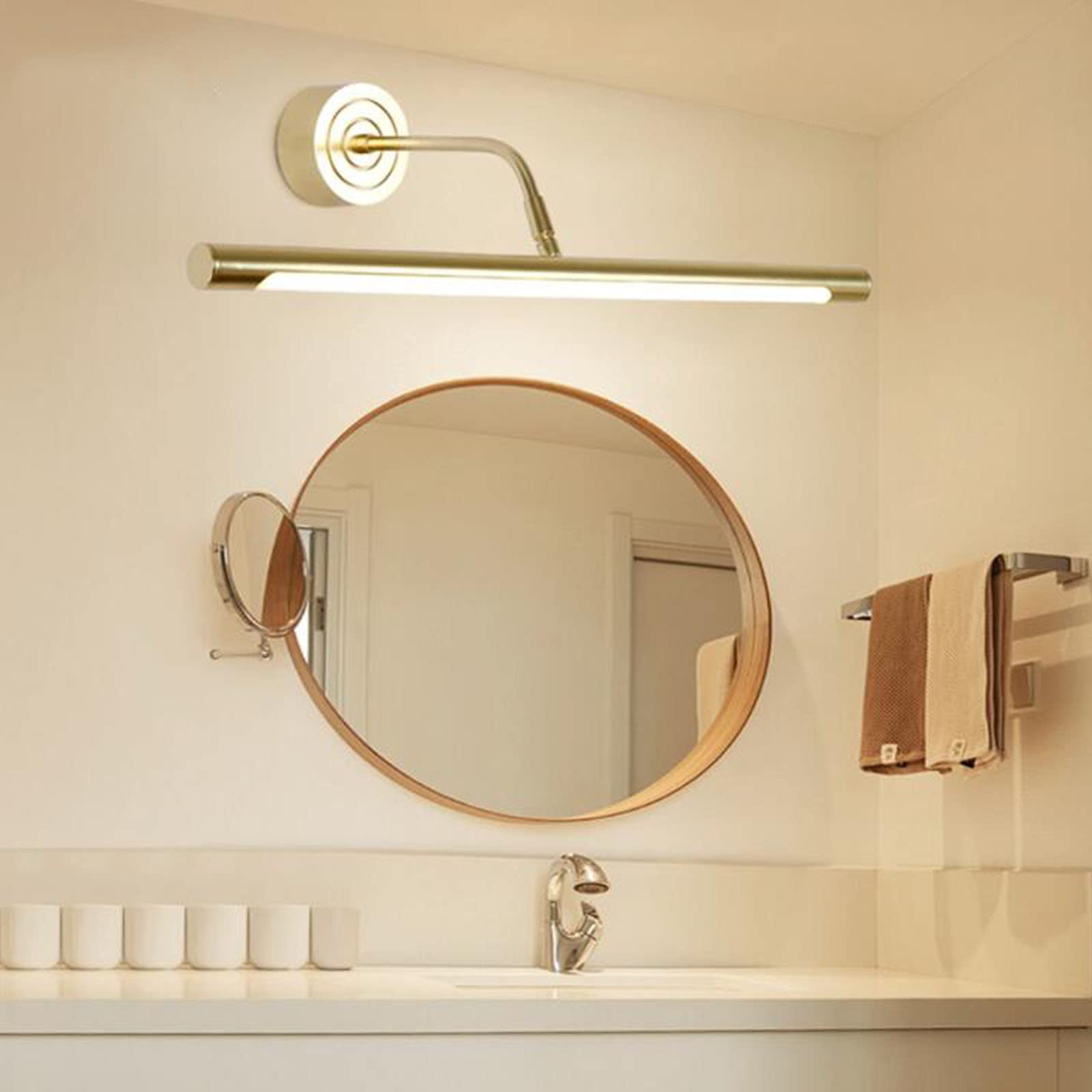 Iluminación de tocador Luz Frontal de Espejo, Luz de Espejo de baño, Luz de Maquillaje, Baño, Lámpara de Maquillaje de tocador, Luz de gabinete de Espejo antivaho Impermeable Creativa Luces