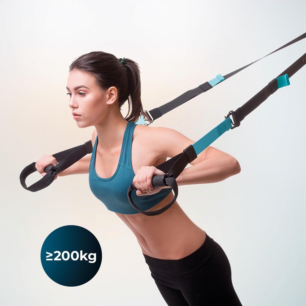 Cecotec Sangle De Suspension TRX DrumFit TST Total Suspension Trainer. Entraînement Fonctionnel. Supporte Jusqu'à 200 Kg. Poignées Ergonomiques Et Sac De Transport Inclus. Corde De 1 M