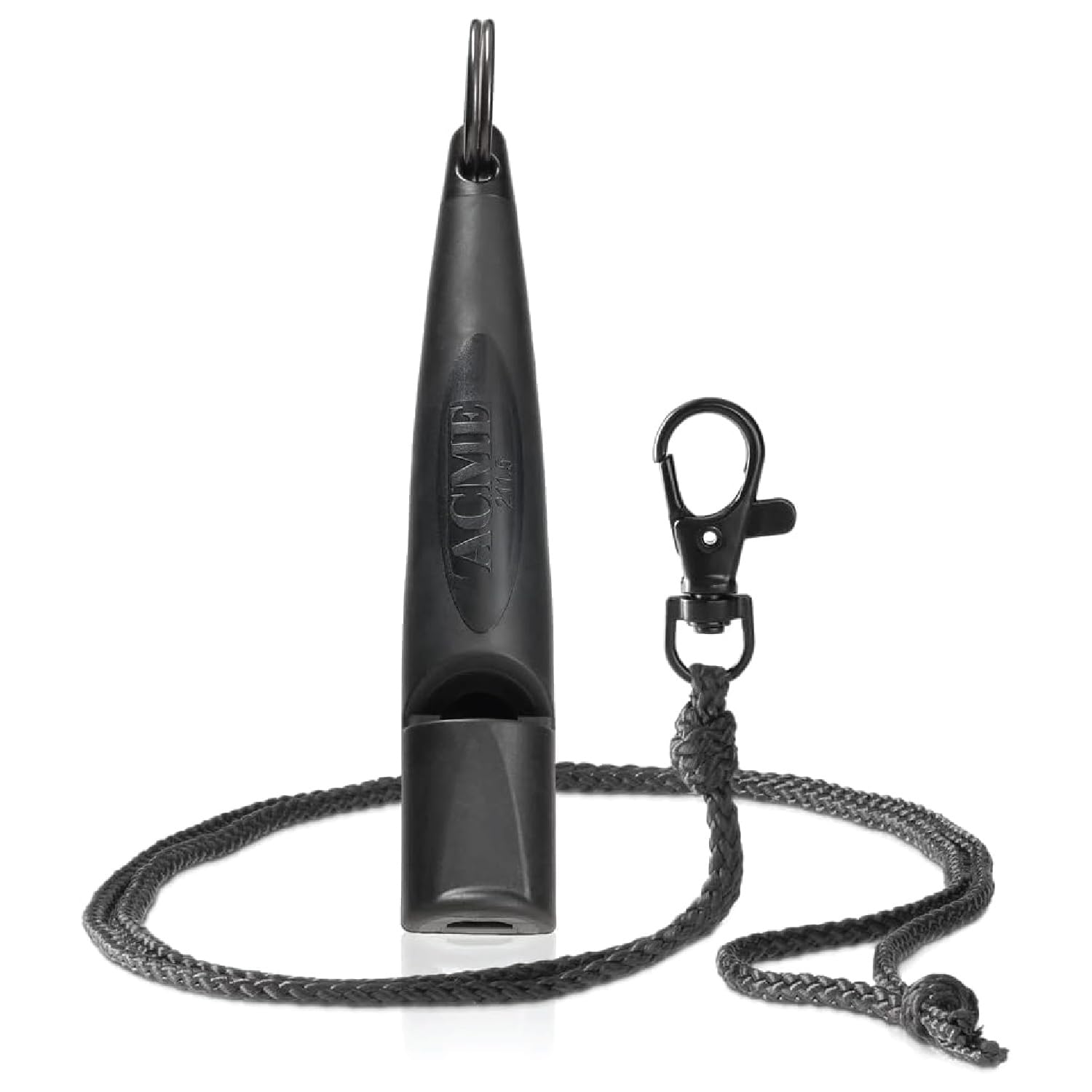 ACME 211.5 Alpha Dog Whistle Black, 5700Hz Long-Distance Recall Whistle for Retrievers & Labradors, With Lanyard, UK Made