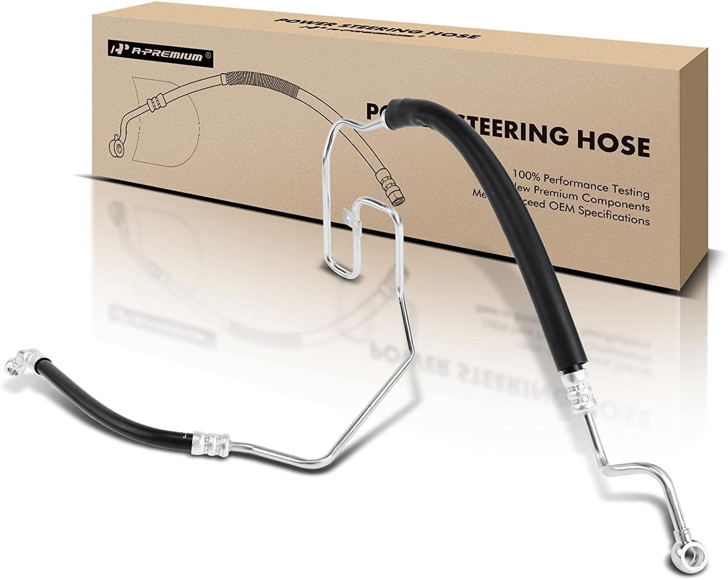 A-Premium Power Steering Pressure Hose Line Assembly Compatible with Volkswagen Beetle 2003 2004 2005, L4 1.8L 2.0L, Pump To Gear/Rack Pinion