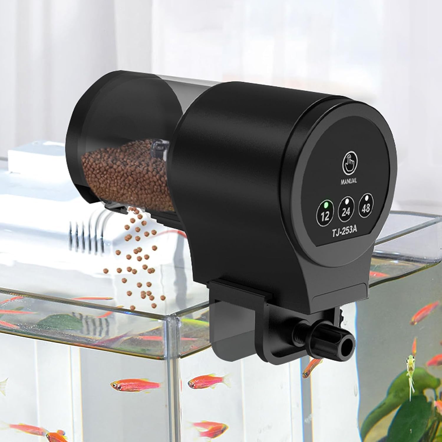 Mangiatoia automatica per acquario 2 pezzi 100 ml resistente all'umidità grande capacità
