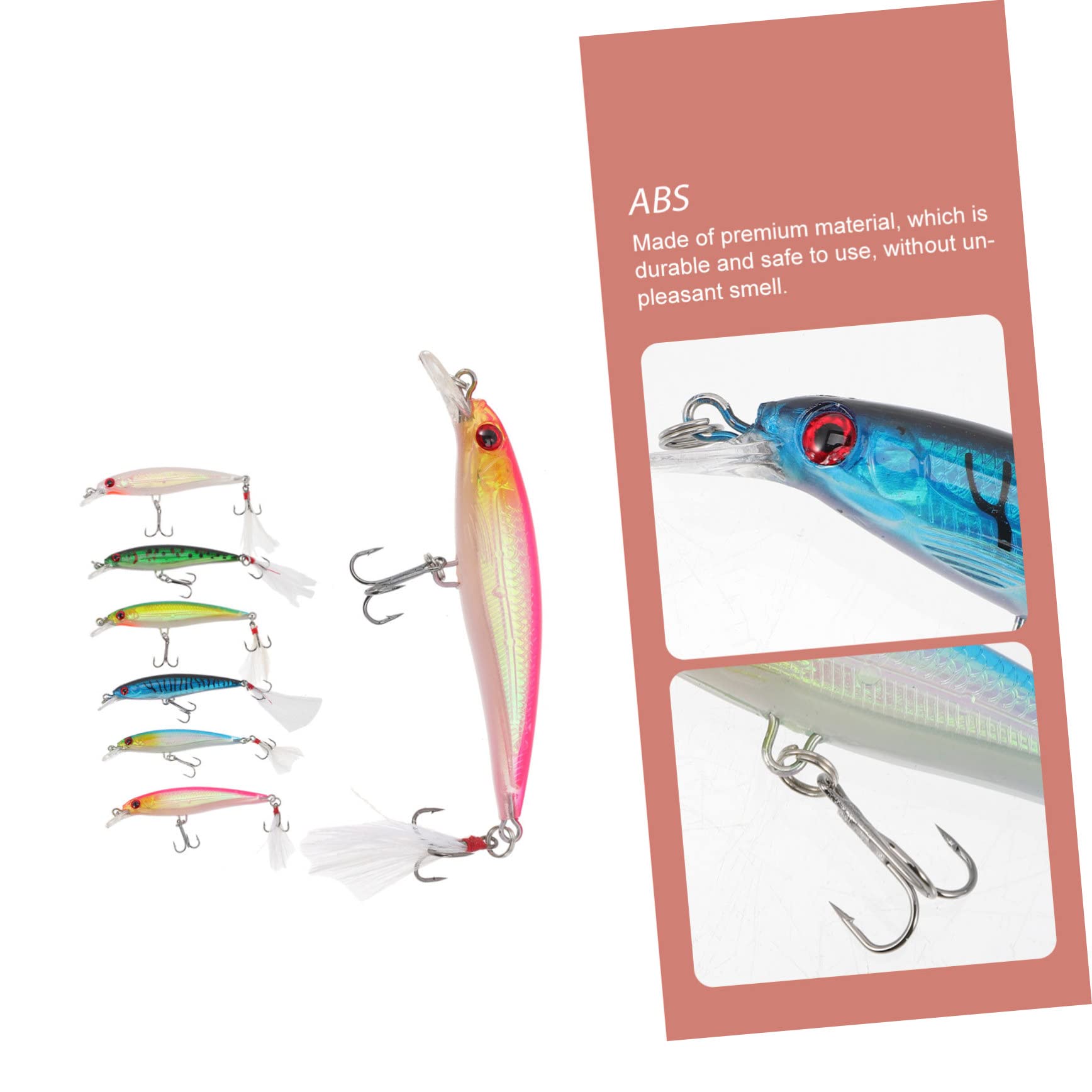 Sosoport 18pezzi Artificiali per e Lures Riutilizzabili Realizzate Portatile Swimbait per Appassionati