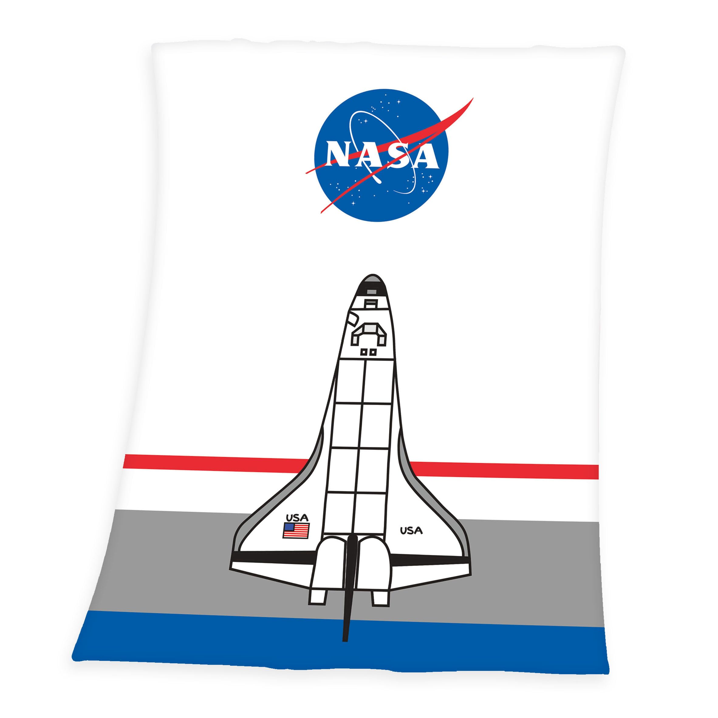 Herding Multicoloured Nasa Fleece Blanket, Approx. 130 X 170 Cm, 100% Polyester