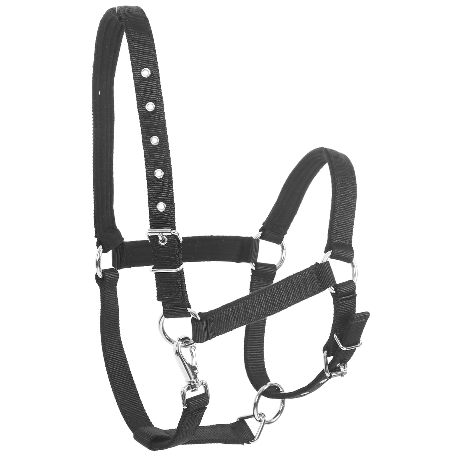 BESPORTBLE BESPORTBLE Barbilla Ajustable y Cabestro a Presión Cabestro De Potro Cabestro De Oveja Collares De Cabeza De Caballo Collar De Cabeza Seguro para Caballos Cuerda Trenzada Separado Nylon