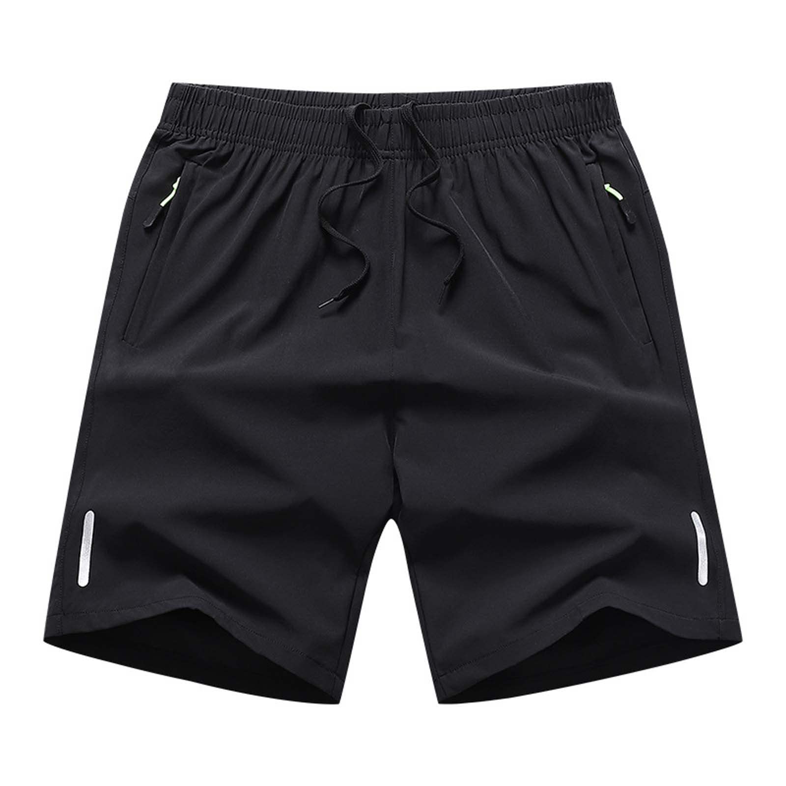 Muscularfit Mens Shorts Big and Tall Outdoor Sports Workout Athletic Shorts with Pockets Drawstring Elastic Waist Gym Shorts