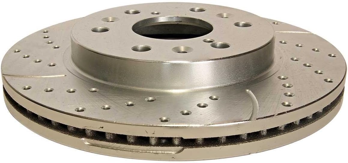 AutoShack Front & Rear Brake Rotors & Premium Pads for Chevrolet, Silverado 1500 2007-2013, 4WD RWD V8 4.8L 5.3L 6.0L 6.2L - Silver Zinc Coated Drilled & Slotted - SilverShield Pro
