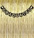 2017 Graduation Banner Decorations Grad Foil Metallic Fringe Curtains - Black Gold Party Supplies Ornaments